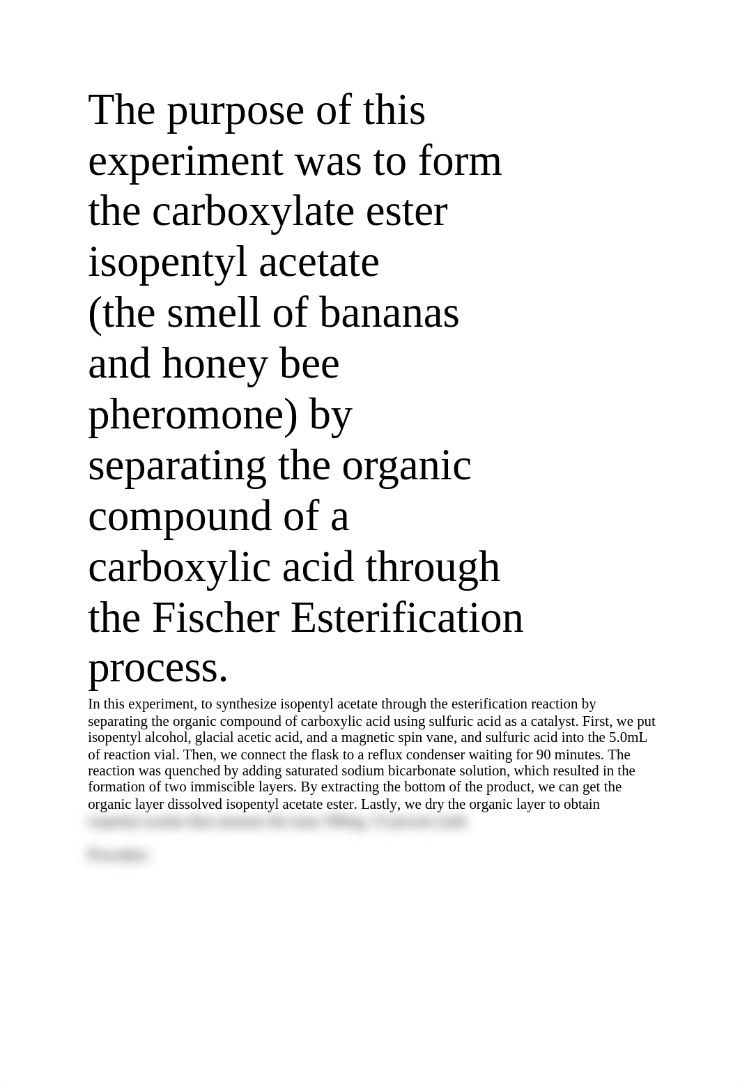 The Fischer Esterification Lab Report Final.docx_deu4xby9lvq_page2