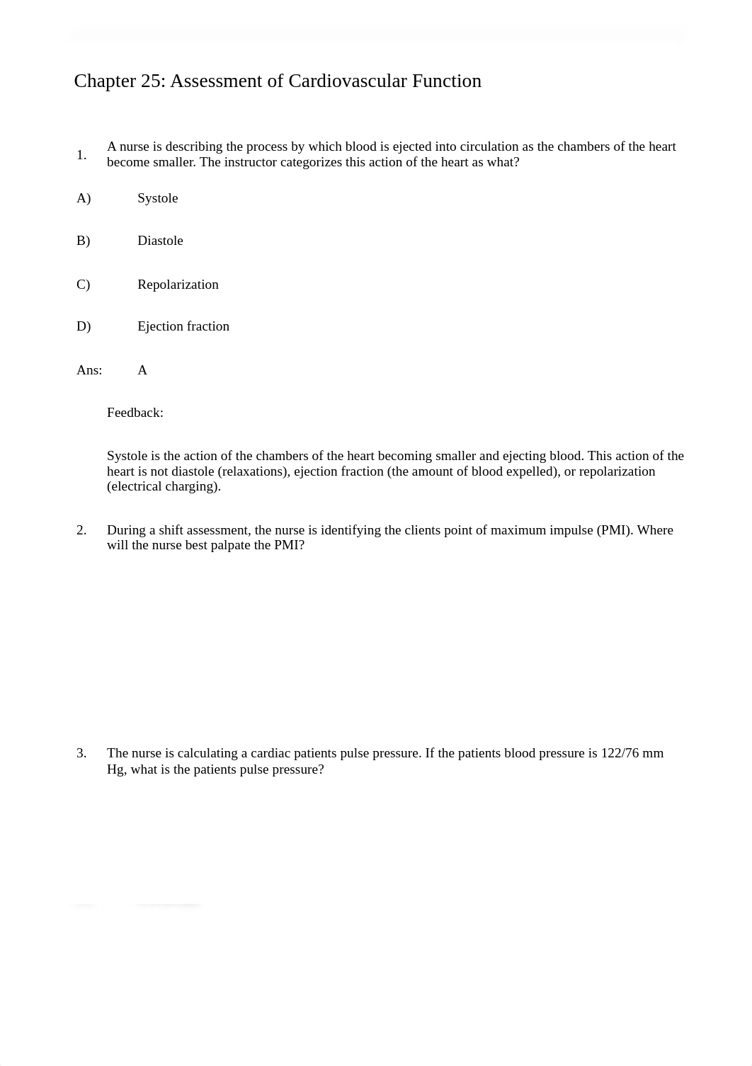 Test Bank - Brunner & Suddarth's Textbook of Medical-Surgical Nursing 14e (Hinkle 2017) chapter 25 2_deu5on2ra7k_page1