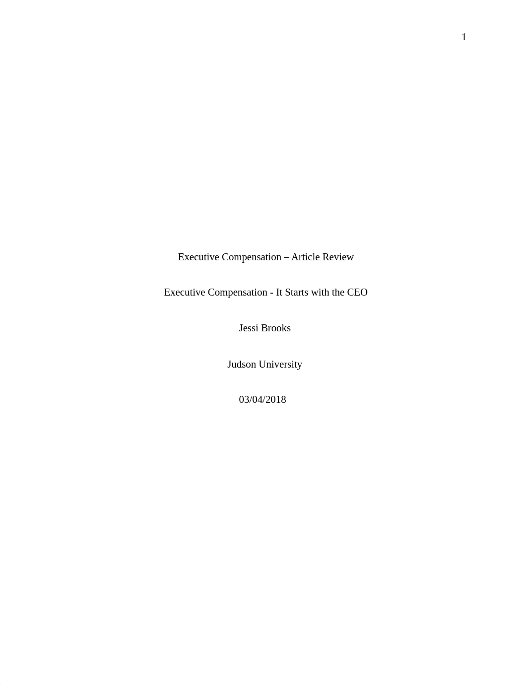 Brooks - Executive Compensation - Article Review.docx_deu76nvl5m7_page1