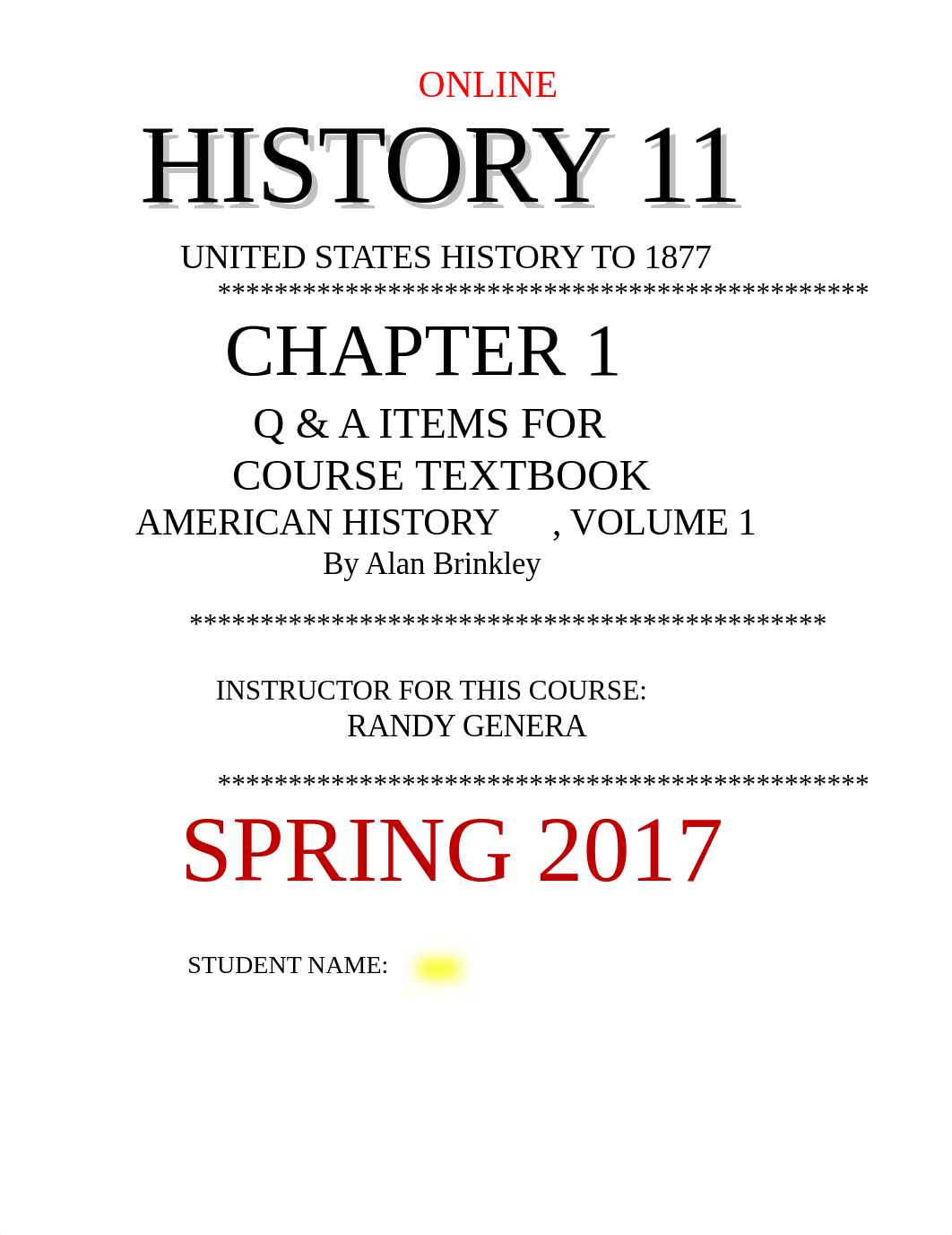 HIST 11 ONLINE CHAPT 1  Q AND A ASSIGNMENT- SPRING 2017_deuc9ukno03_page1