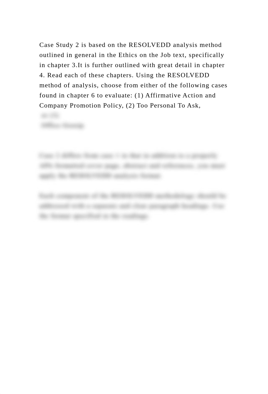 Case Study 2 is based on the RESOLVEDD analysis method outlined in g.docx_deuou39i0lh_page2