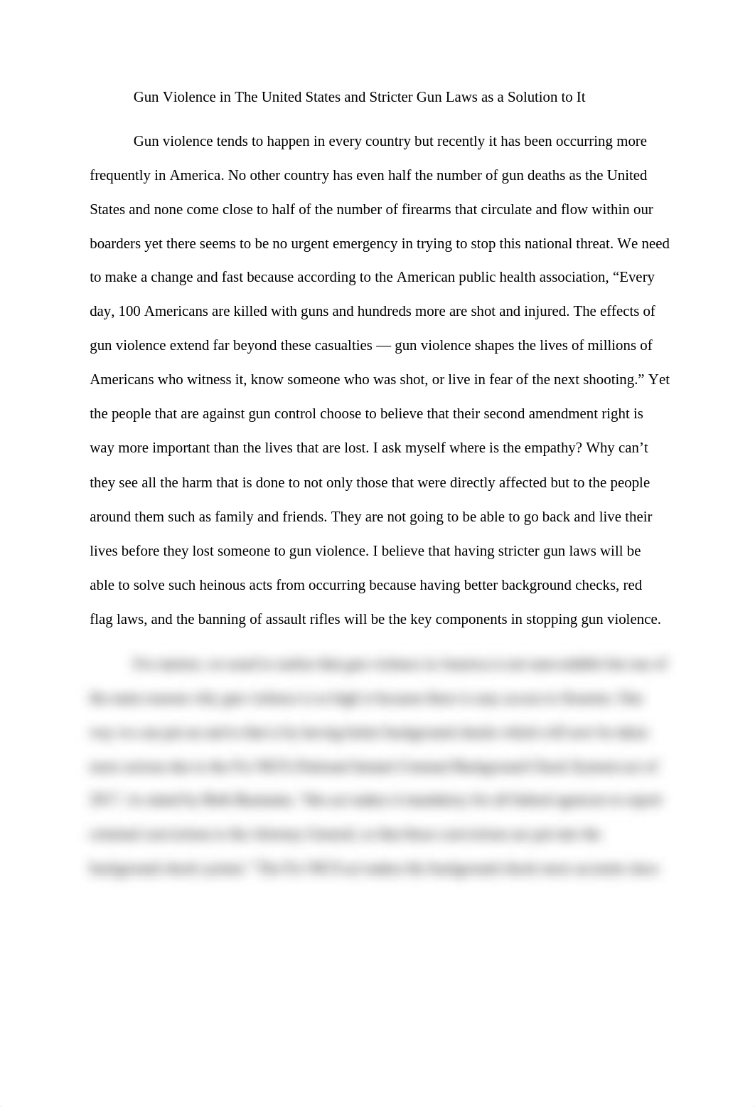 Gun Violence in The United States and Stricter Gun Laws as a Solution to It.docx_dev06iw3whc_page1