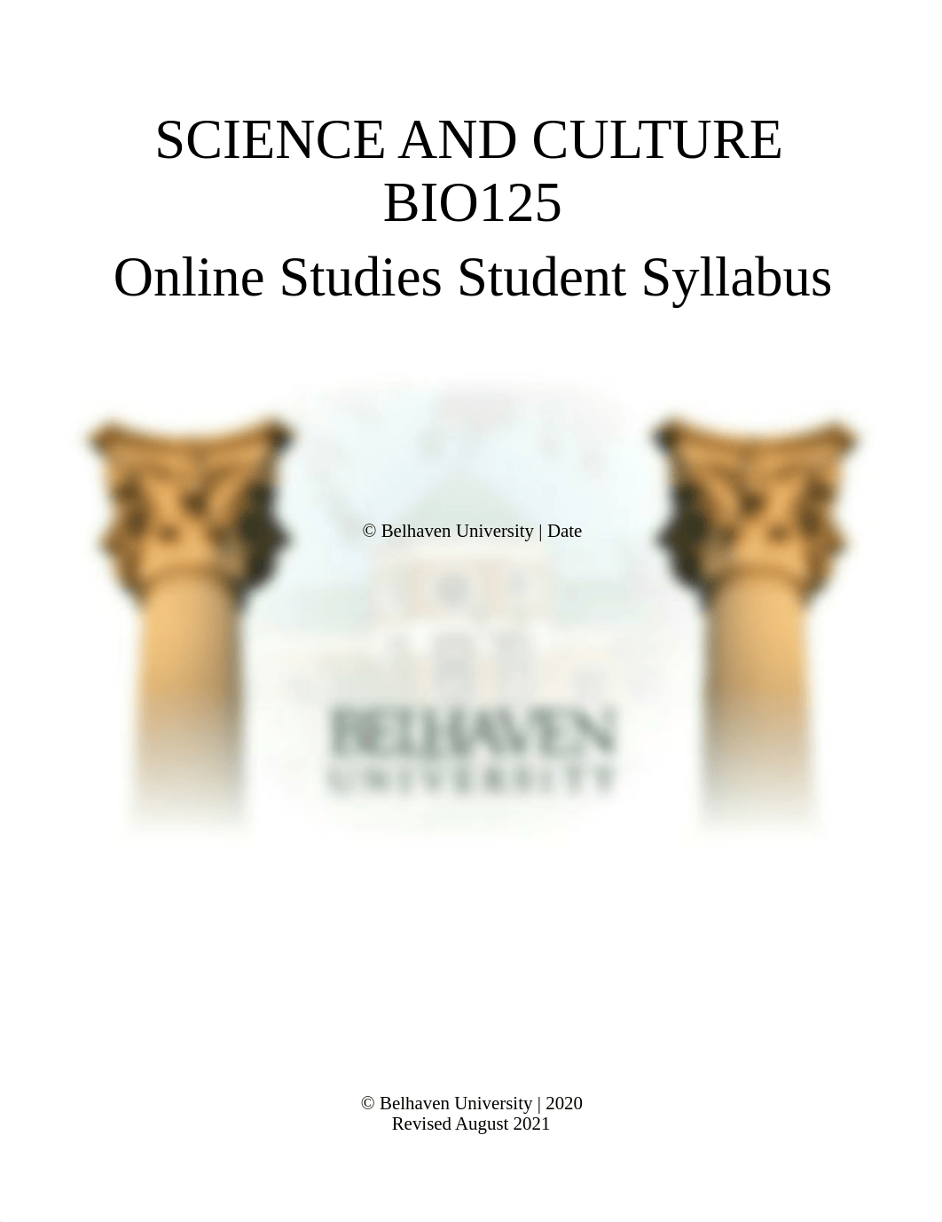 BIO125 Online Studies Student Syllabus.pdf_deveg4me50z_page1