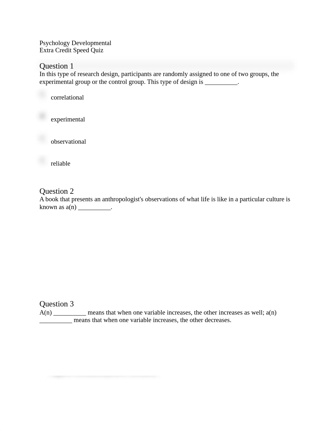 Psychology Developmental Extra credit speed quiz.docx_devkzojd3v7_page1