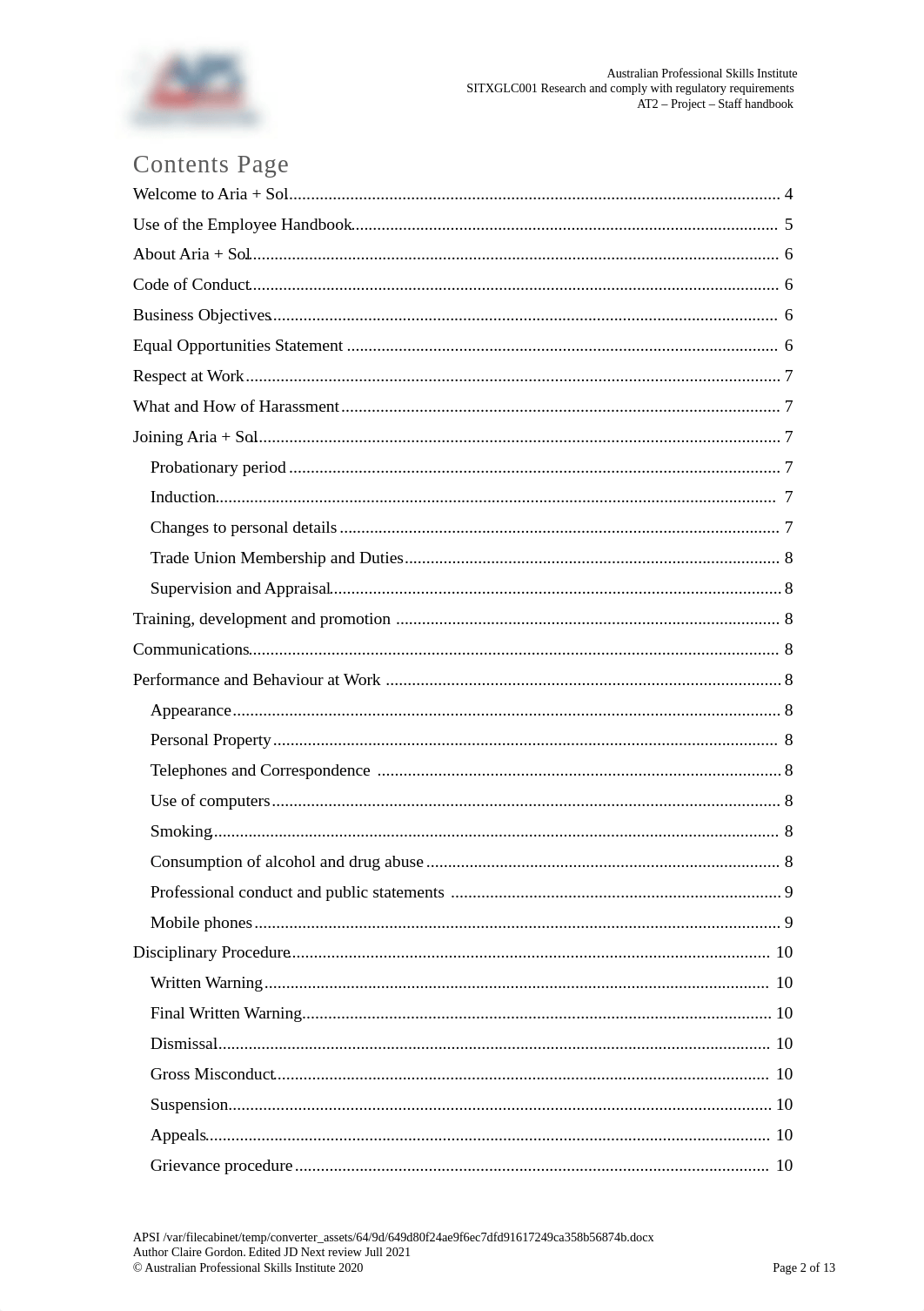 HANDBOOK_SITXGLC001_V3.0 Jul 2020 (8).docx_dew154ok175_page2