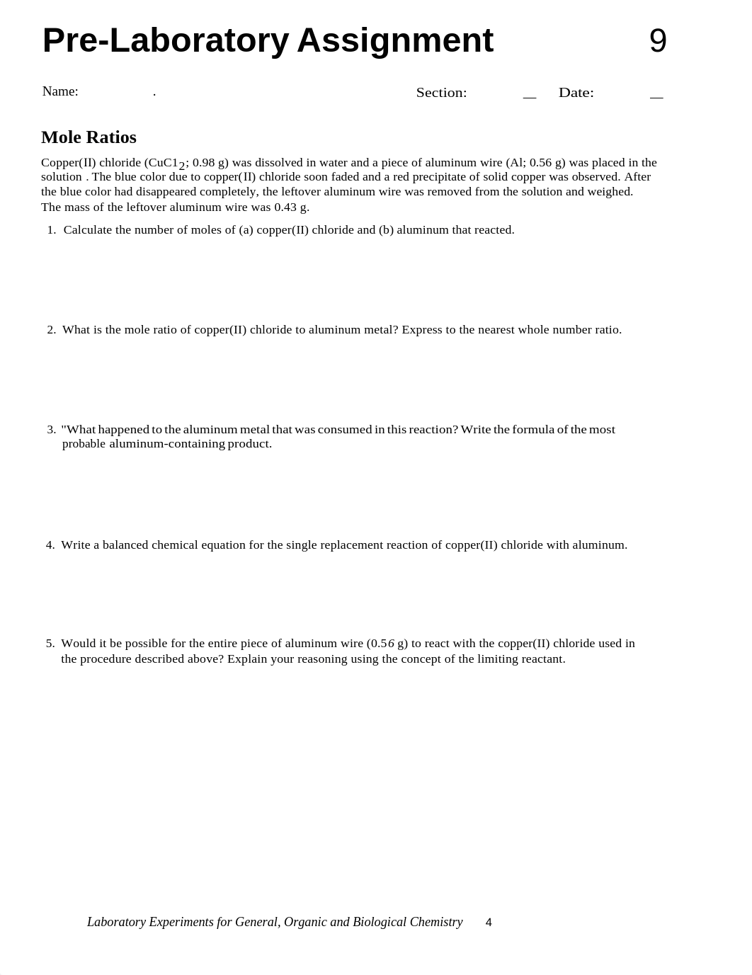 CHEM 1105 - EXPERIMENT 4B -PRELAB-3.pdf_dewf9clm8zd_page1