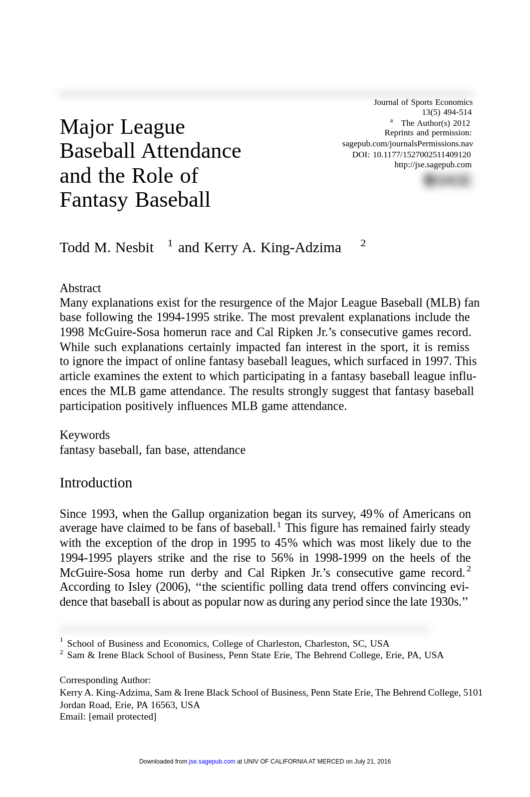 Major League Baseball Attendance and the Role of Fantasy Baseball_dewou1a5qlv_page1