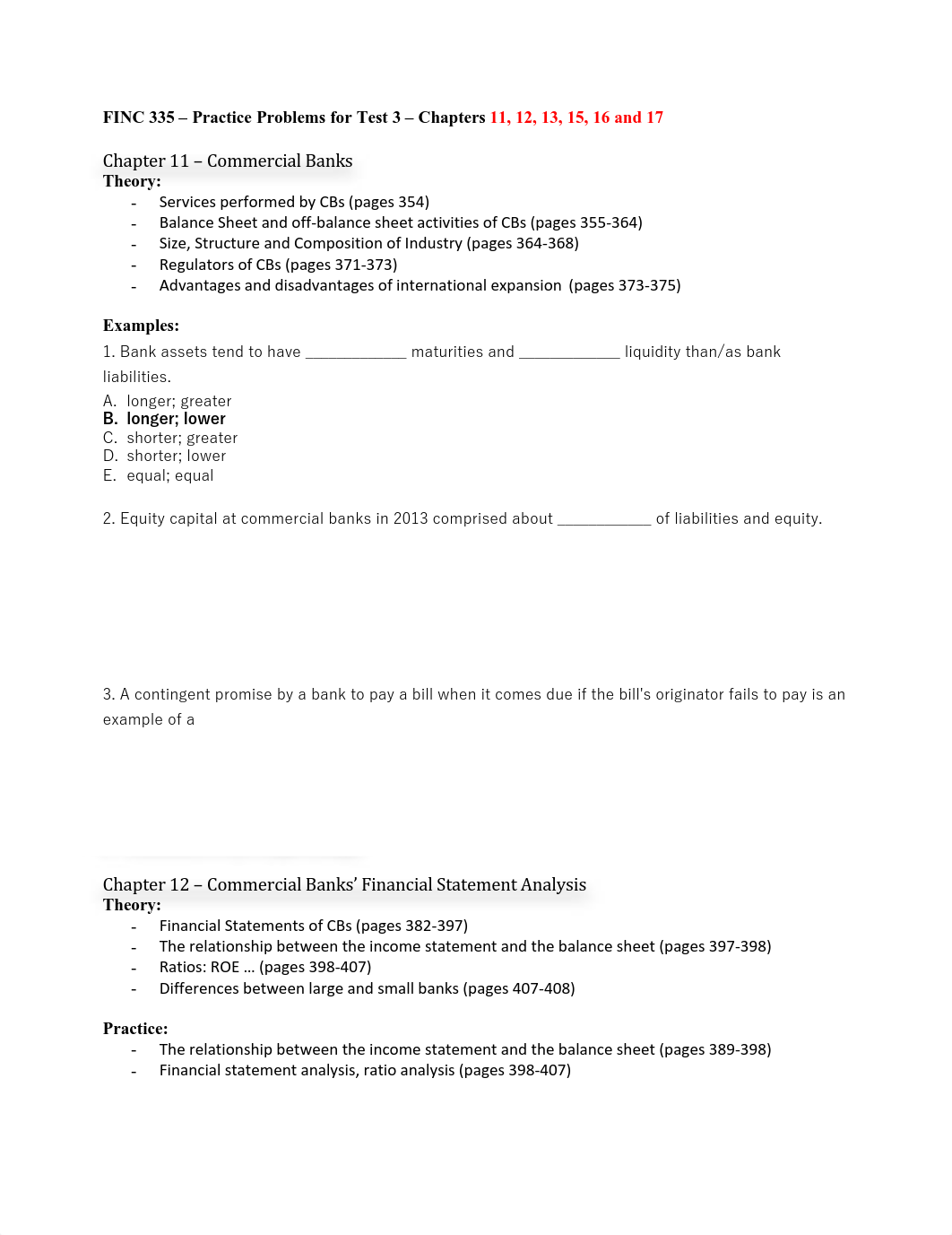 FINC 335 Study Guide for Exam 3 - Fall 2019.pdf_dewx932vzdi_page1