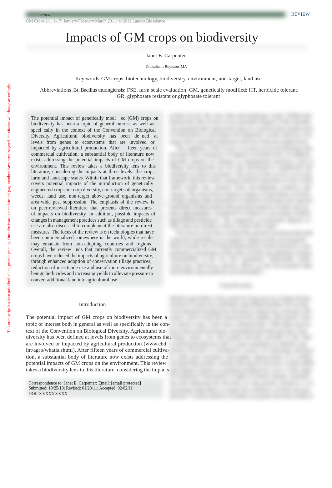 Carpenter - Impacts of GM Crops on Biodiversity.pdf_dewy24o8960_page1