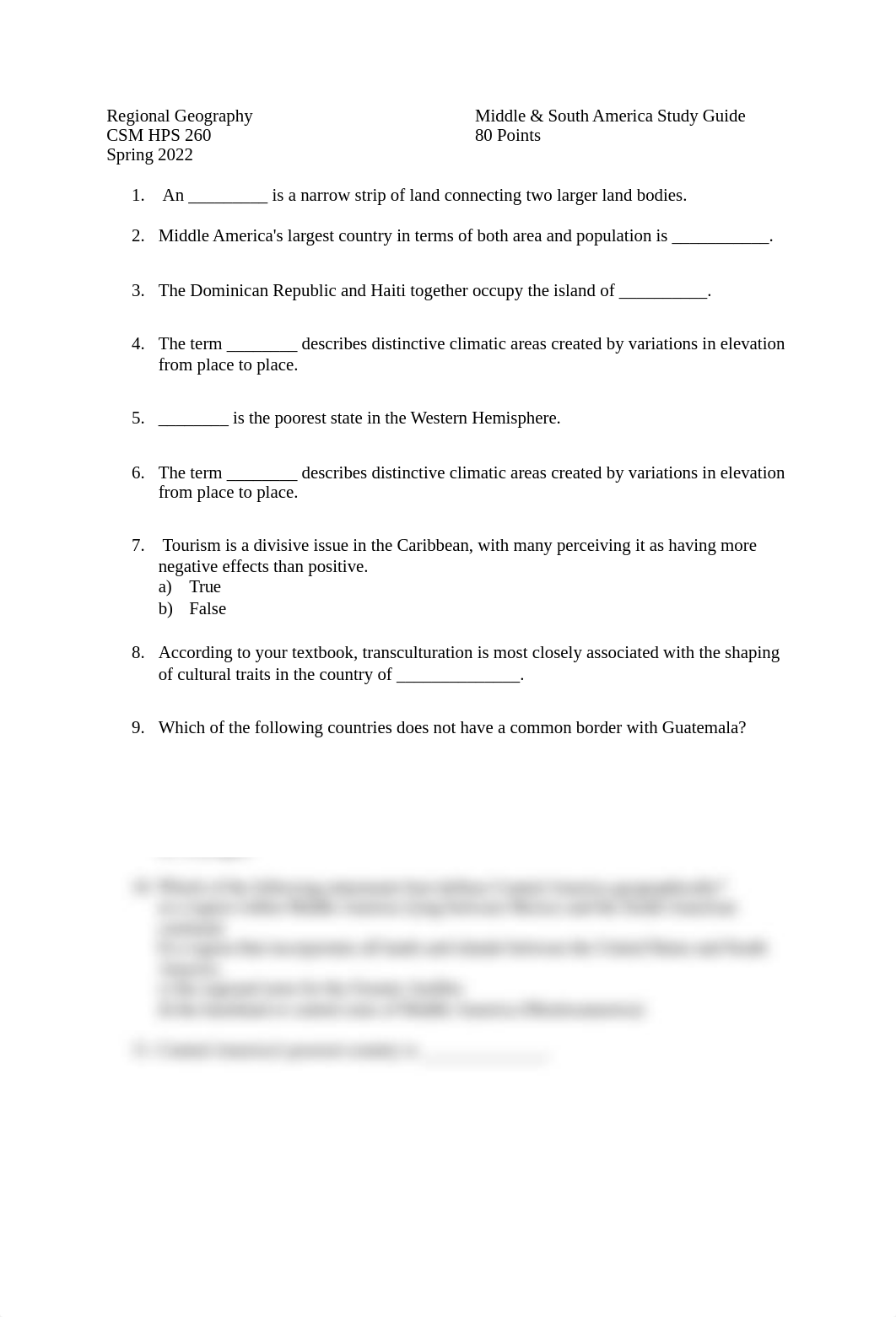 Middle America South America Study Guide.docx_dex9r8w44xf_page1