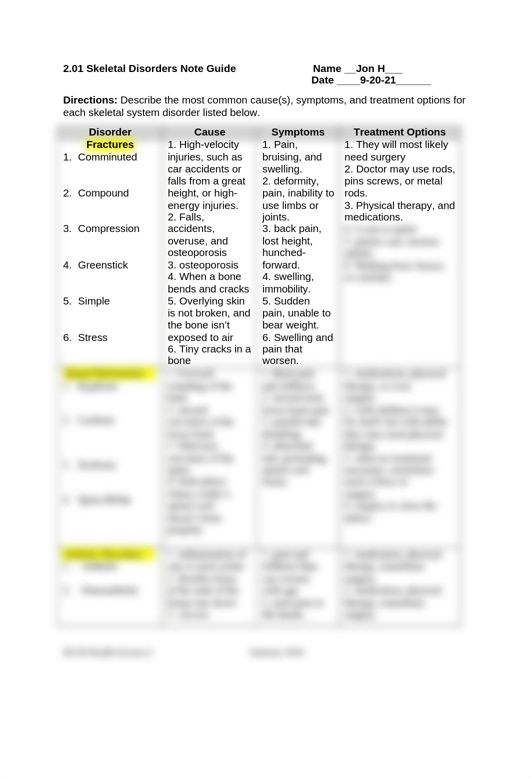 2.01 Skeletal Disorders Note Guide - Jon H.docx_dexbjiofhtv_page1