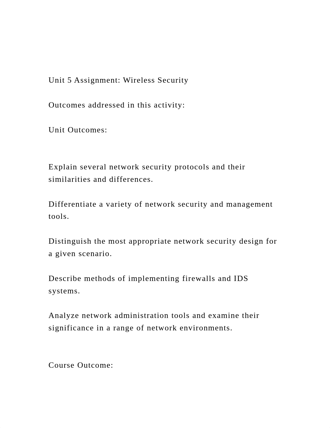 Unit 5 Assignment Wireless SecurityOutcomes addressed in th.docx_dexblti305e_page2