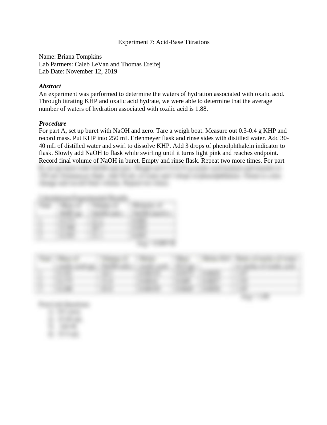 Lab Report 7; Acid-Base Titrations.docx_dexmrb8tob2_page1