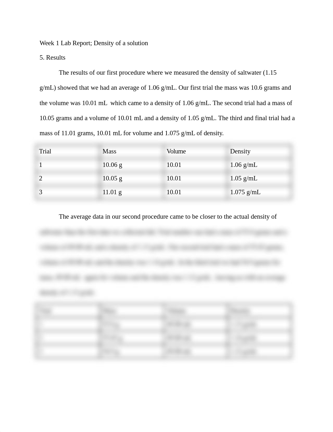 Week 1 Lab Report; Density of a solution_dey8thksse8_page1