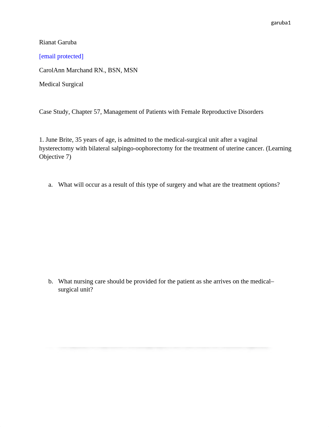 MEDICAL SURGICAL- Case Study, Chapter 57, Management of Patients with Female Reproductive Disorders._dezfp1dgdnt_page1