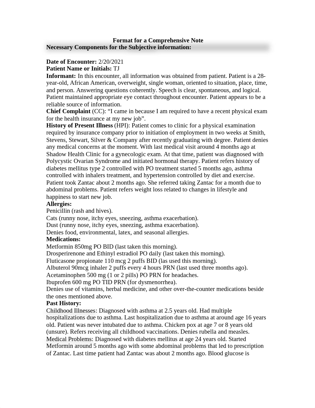 NURS550 - Comprehensive Note Rodriguez Chumbiauca.docx_dezu2tp577m_page1