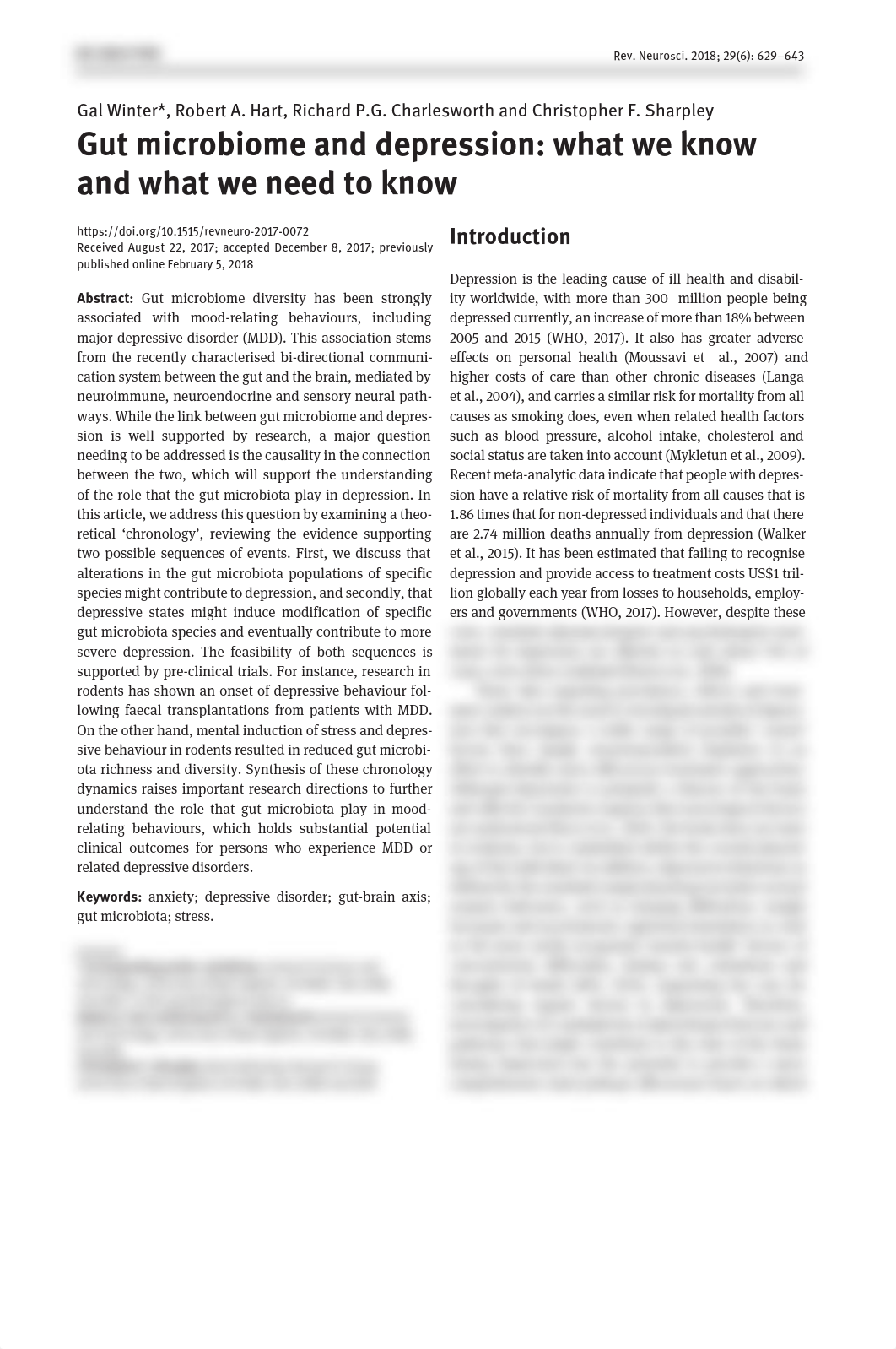 Gut microbiome and depression_ what we know and what we need to know.pdf_dezwql3tuul_page1