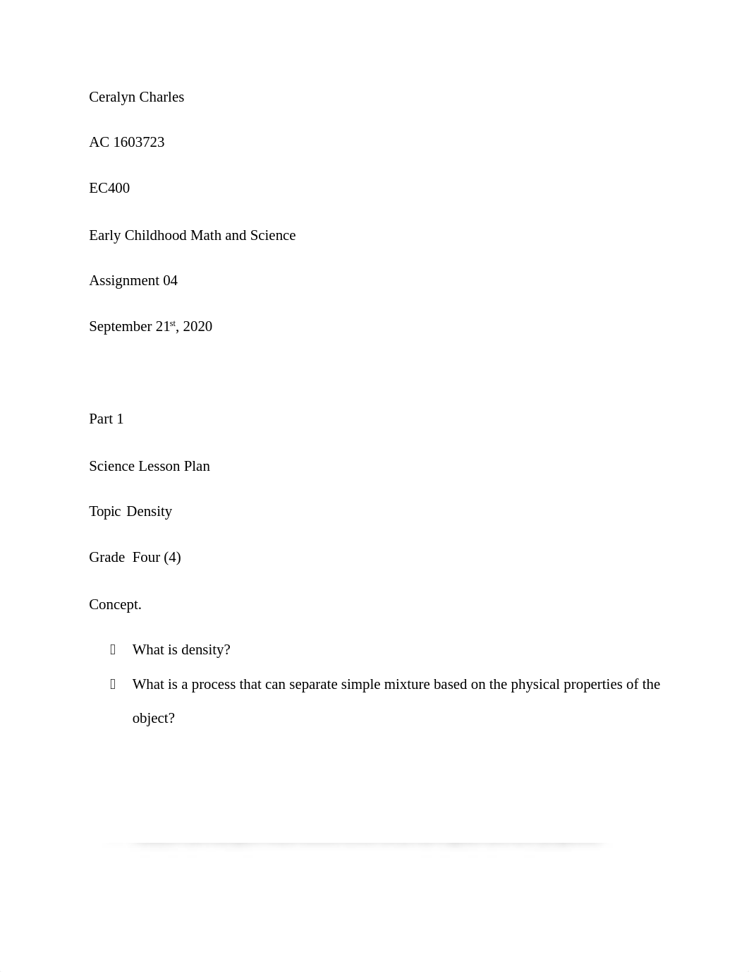 Early Childhood Math and Science Assignment 4 Gale Frank (ginelle clauzel) (ginelle clauzel) (ginell_df0212nyi77_page1