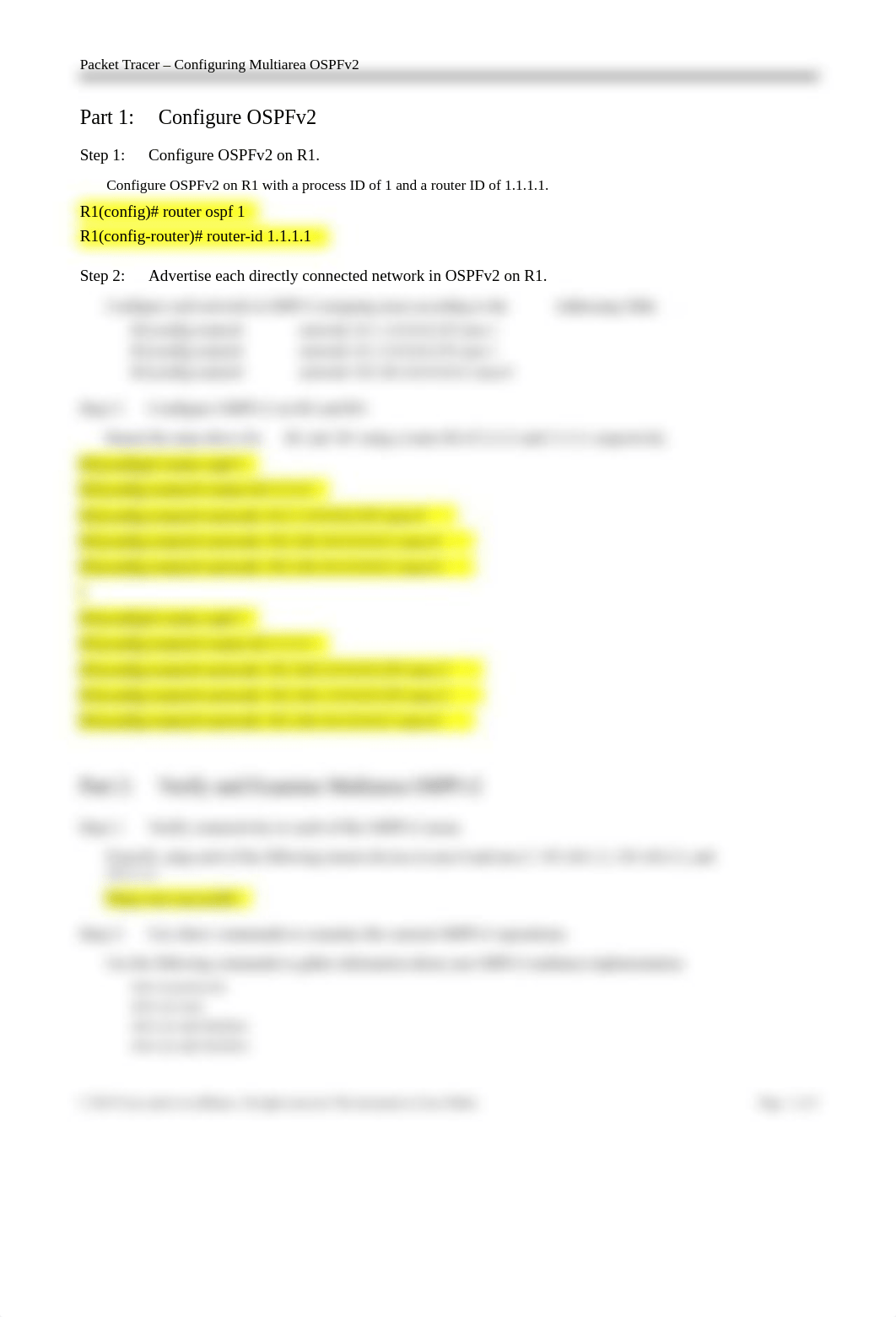 9.2.2.6 Packet Tracer - Configuring Multiarea OSPFv2 Instructions.docx_df0e2eh23wy_page2