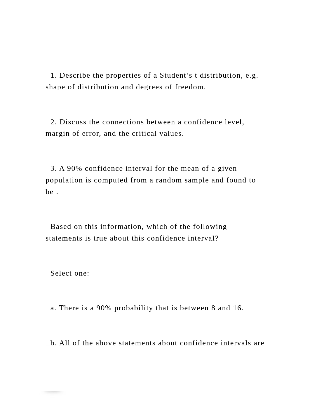 1. Describe the properties of a Student's t distribution, e.g. .docx_df0pi8c6c80_page2