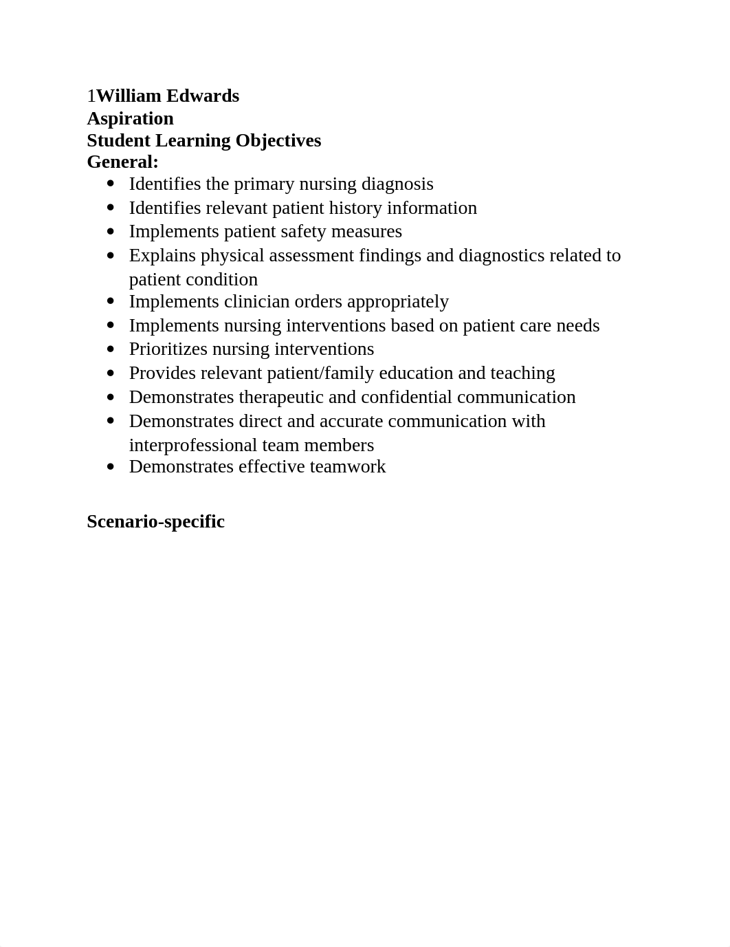 Clinical Sims Case William Edwards Aspiration.docx_df13ncsxogj_page1