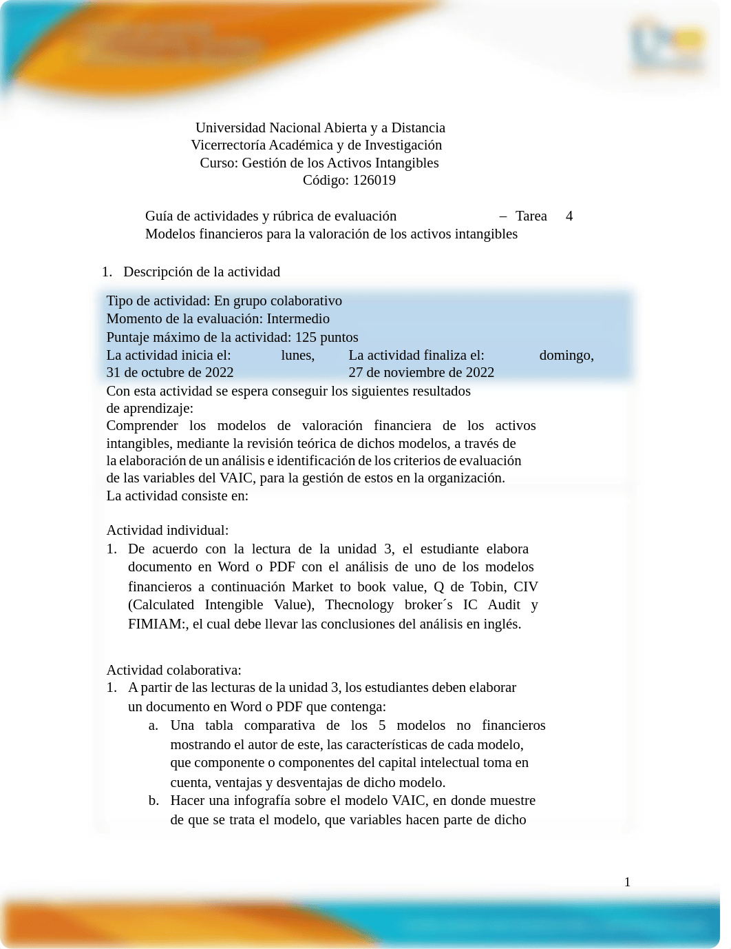 Guía de actividades y rúbrica de evaluación - Unidad 3 - Tarea 4 - Modelos financieros para la valor_df1aunxdjvr_page1