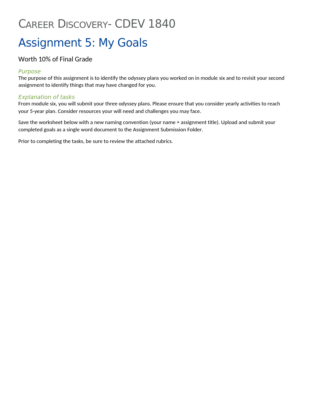CDEV1840 Career Discovery Assignment 5-My Goals (3).docx_df1csmfpn3j_page1
