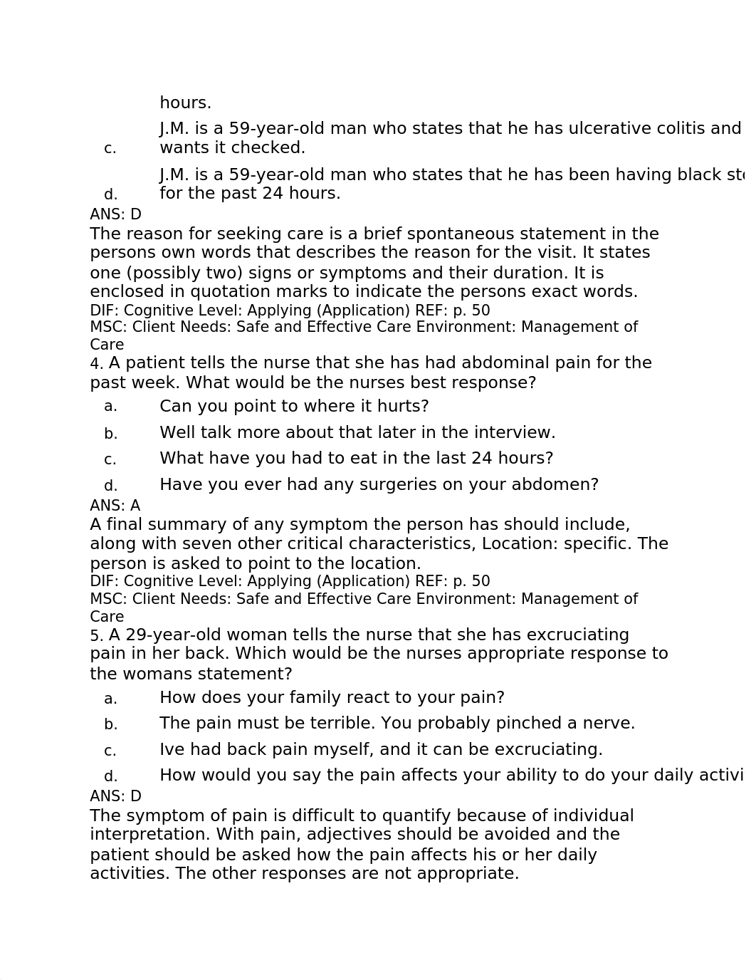 Jarvis Chapter 4 The Complete Health History Test Bank.docx_df1g03wpkx3_page2