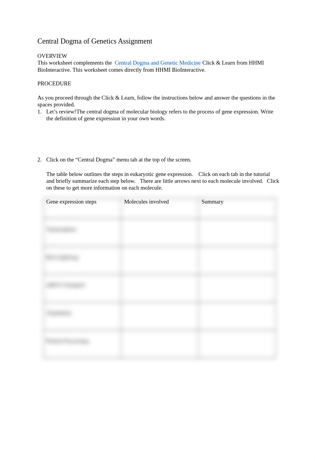 Lab Assignment_Ch 14 HHMI Central Dogma of Genetic Medicine.docx_df1xy8e5rq6_page1