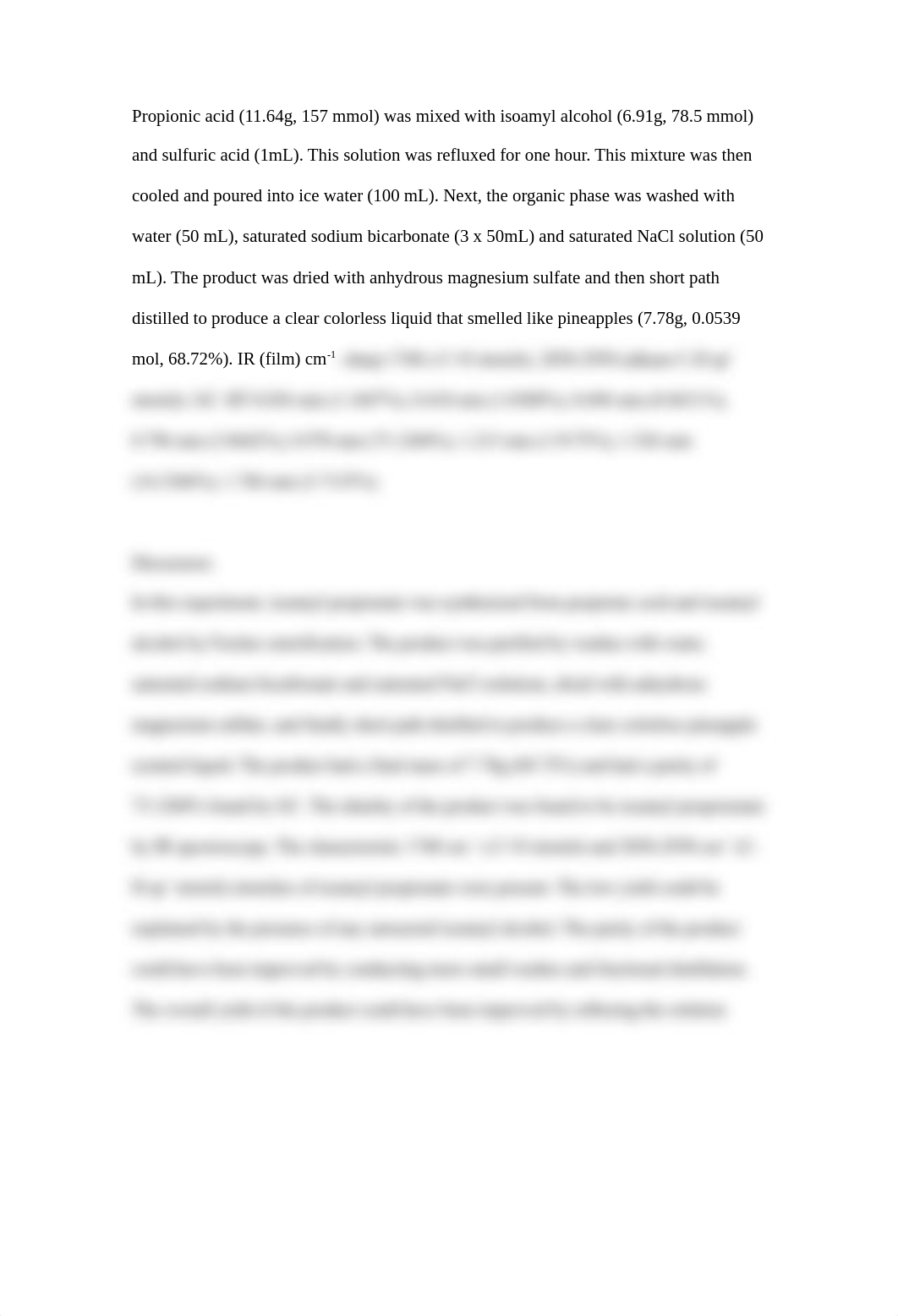 Orgo Lab II-Isoamyl Proprionate Formal Lab Report_df1ysla4lzv_page2