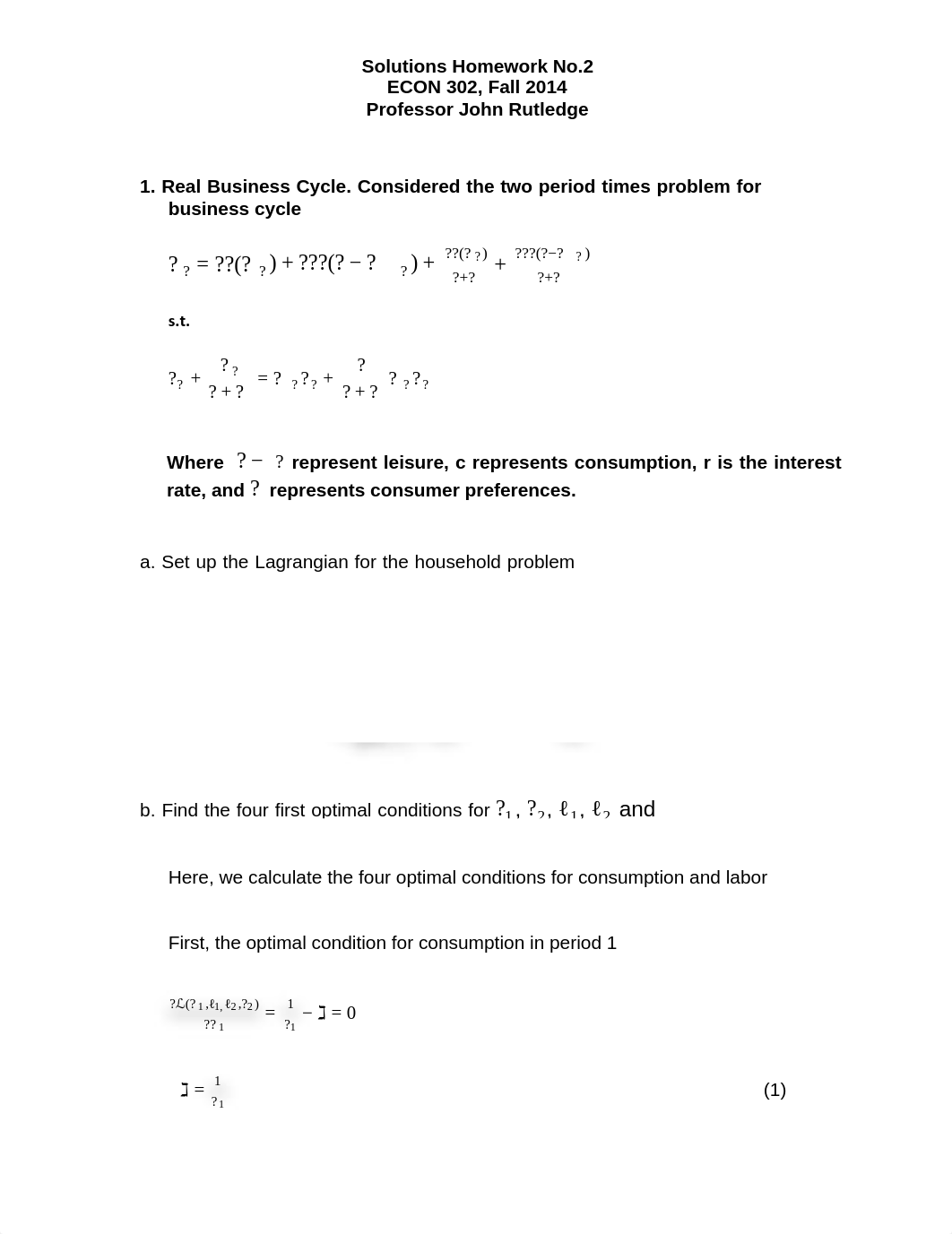 CGU: Solutions Homework 2, ECON 302 FALL 2014_df235gng36b_page1