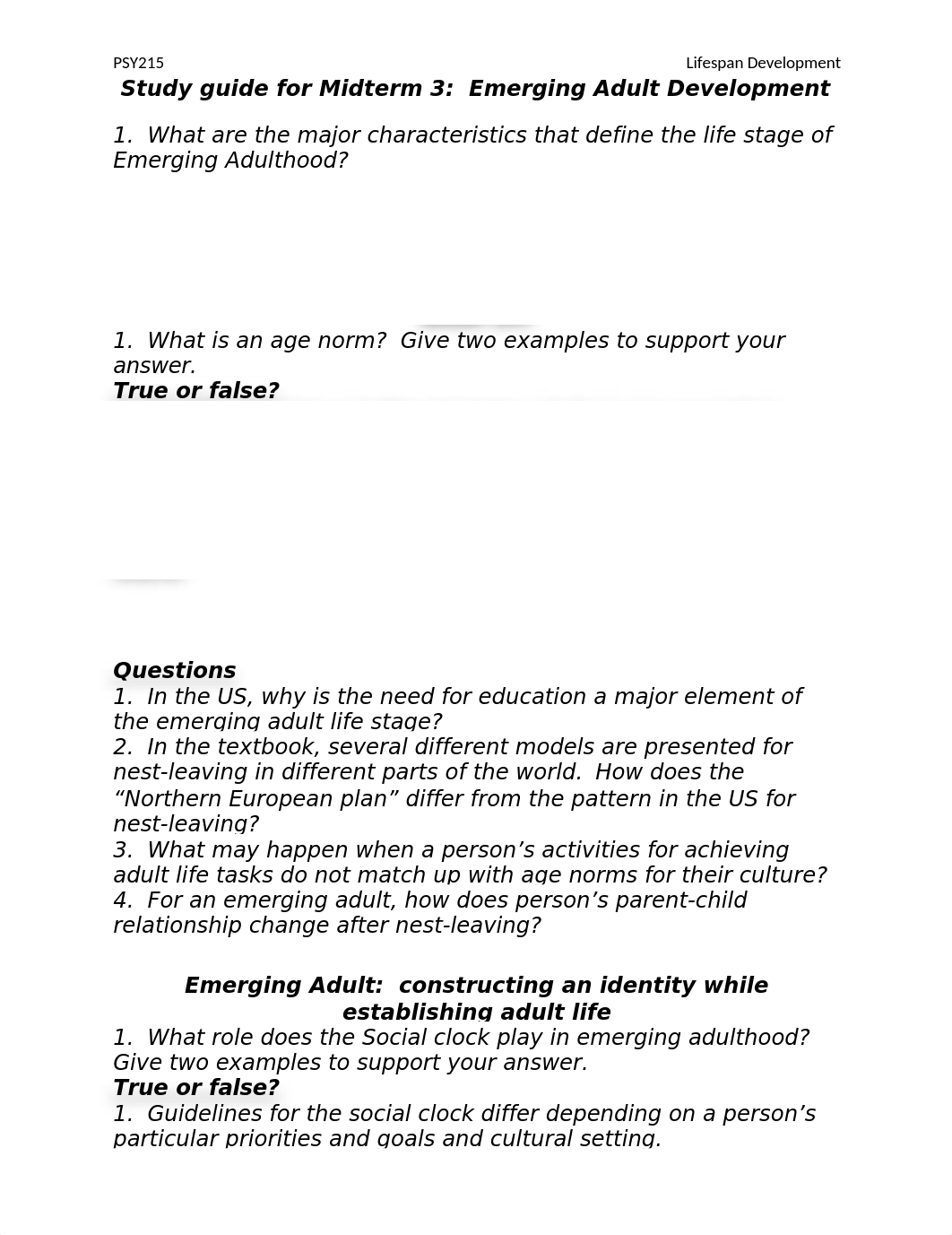 215 study guide_Midterm 3_ Part 2 emerging adult development.docx_df2c4nh3mbj_page1