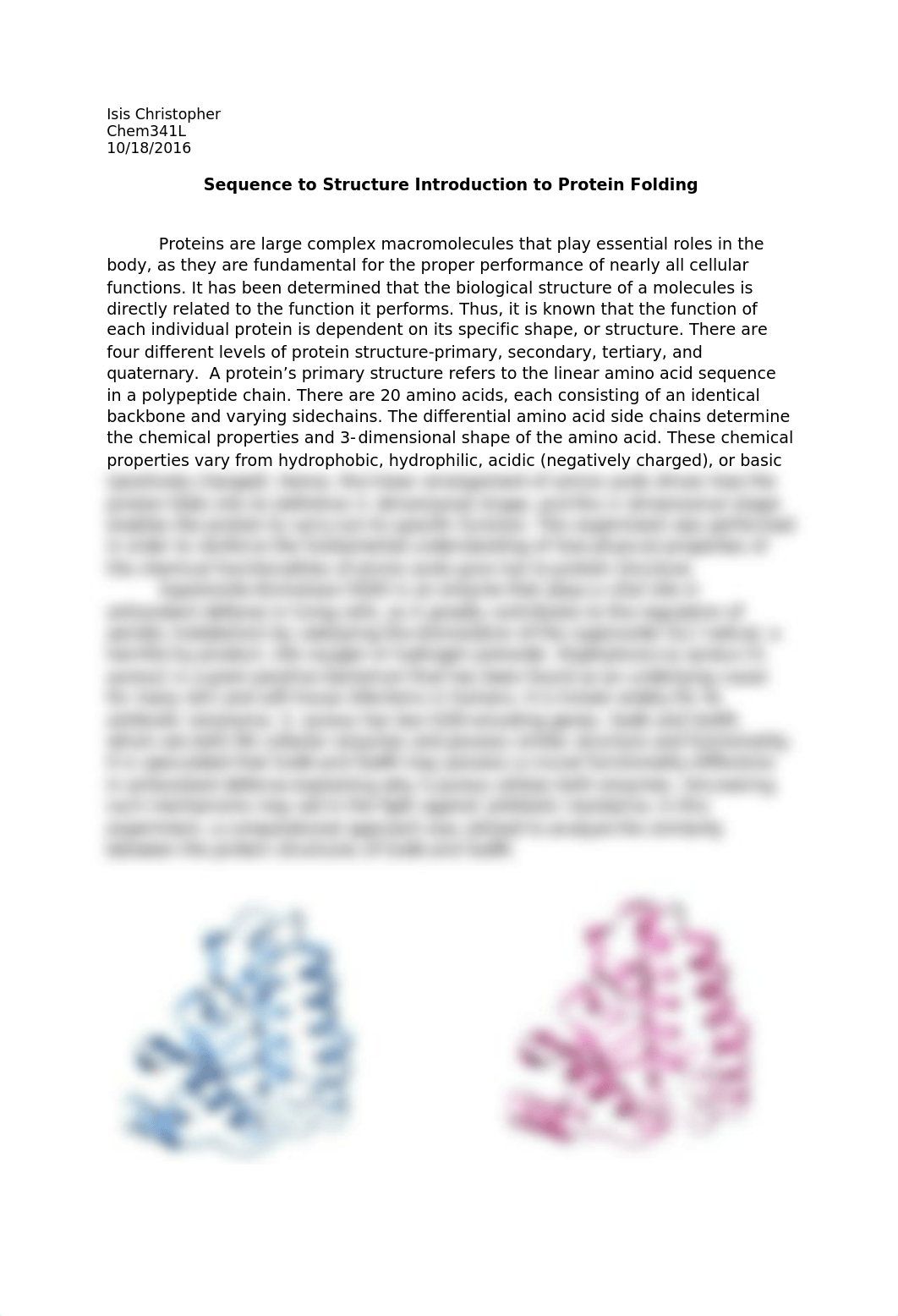 Sequence to Structure Introduction to Protein Folding Lab Report_IC_df2d4thcgts_page1