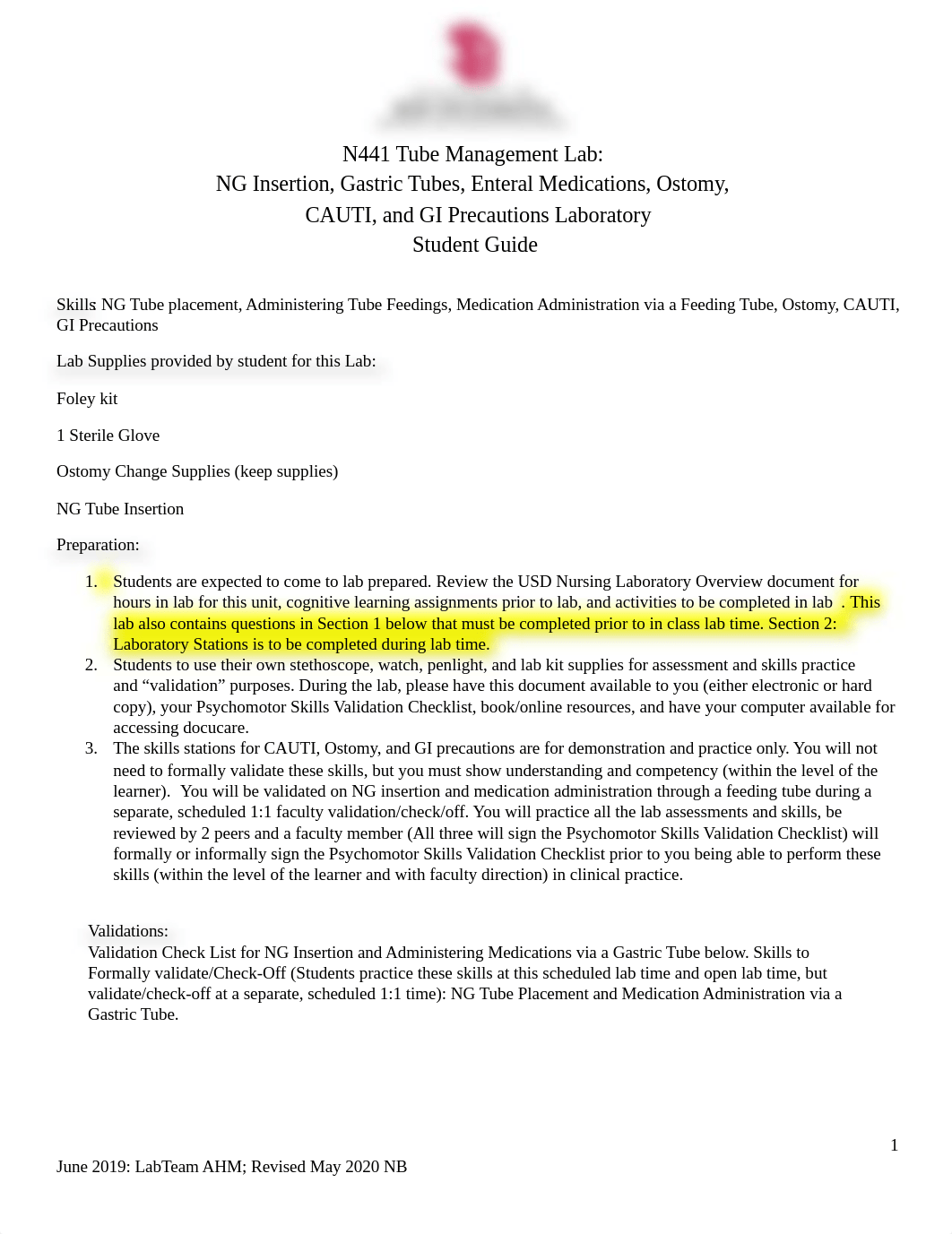 N441 Tube Management Lab_Student Guide_SP2020.docx_df2ouueruex_page1