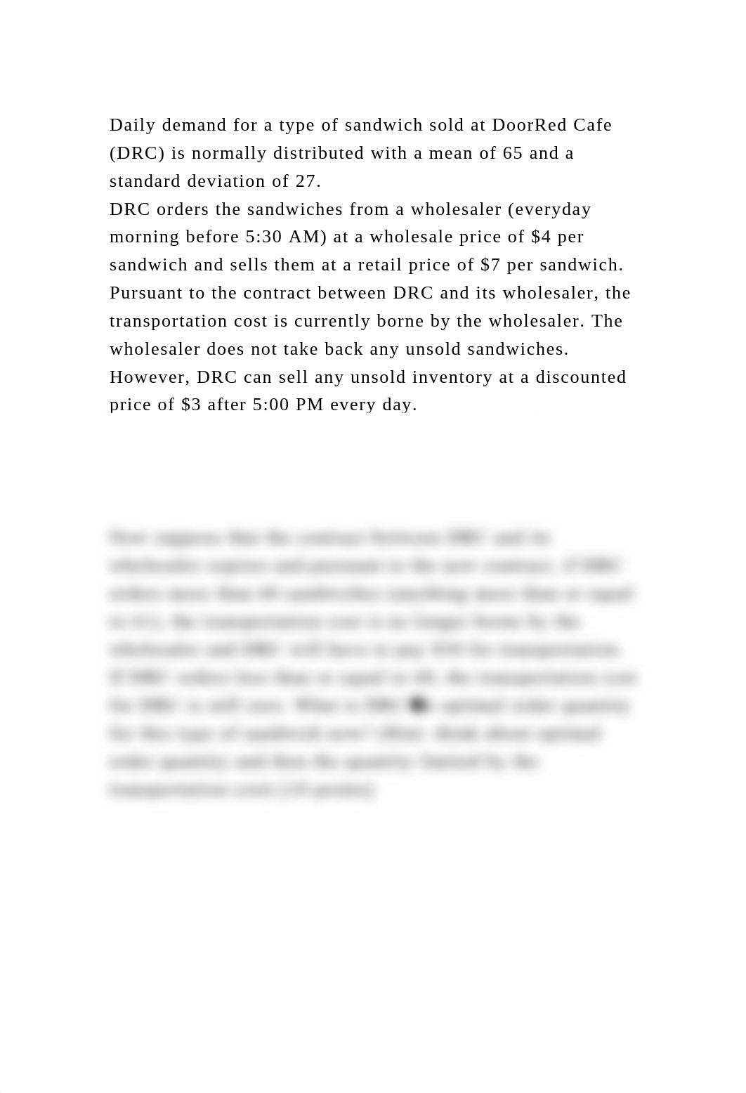 Daily demand for a type of sandwich sold at DoorRed Cafe (DRC) is no.docx_df2reh0jf4q_page2