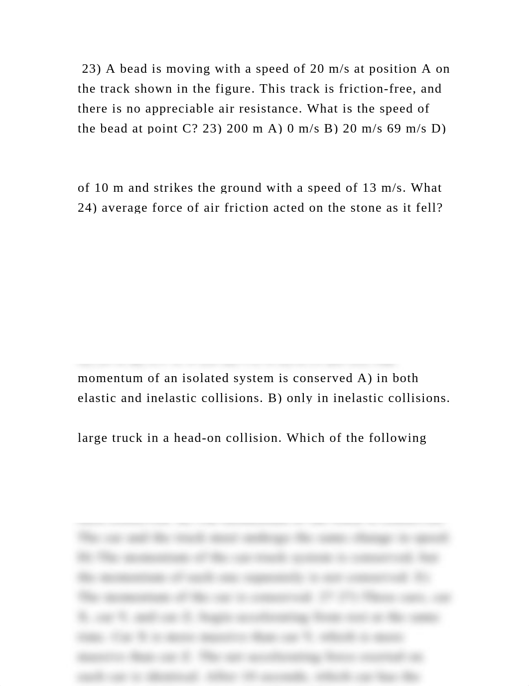 23) A bead is moving with a speed of 20 ms at position A on the trac.docx_df2x72469vg_page2