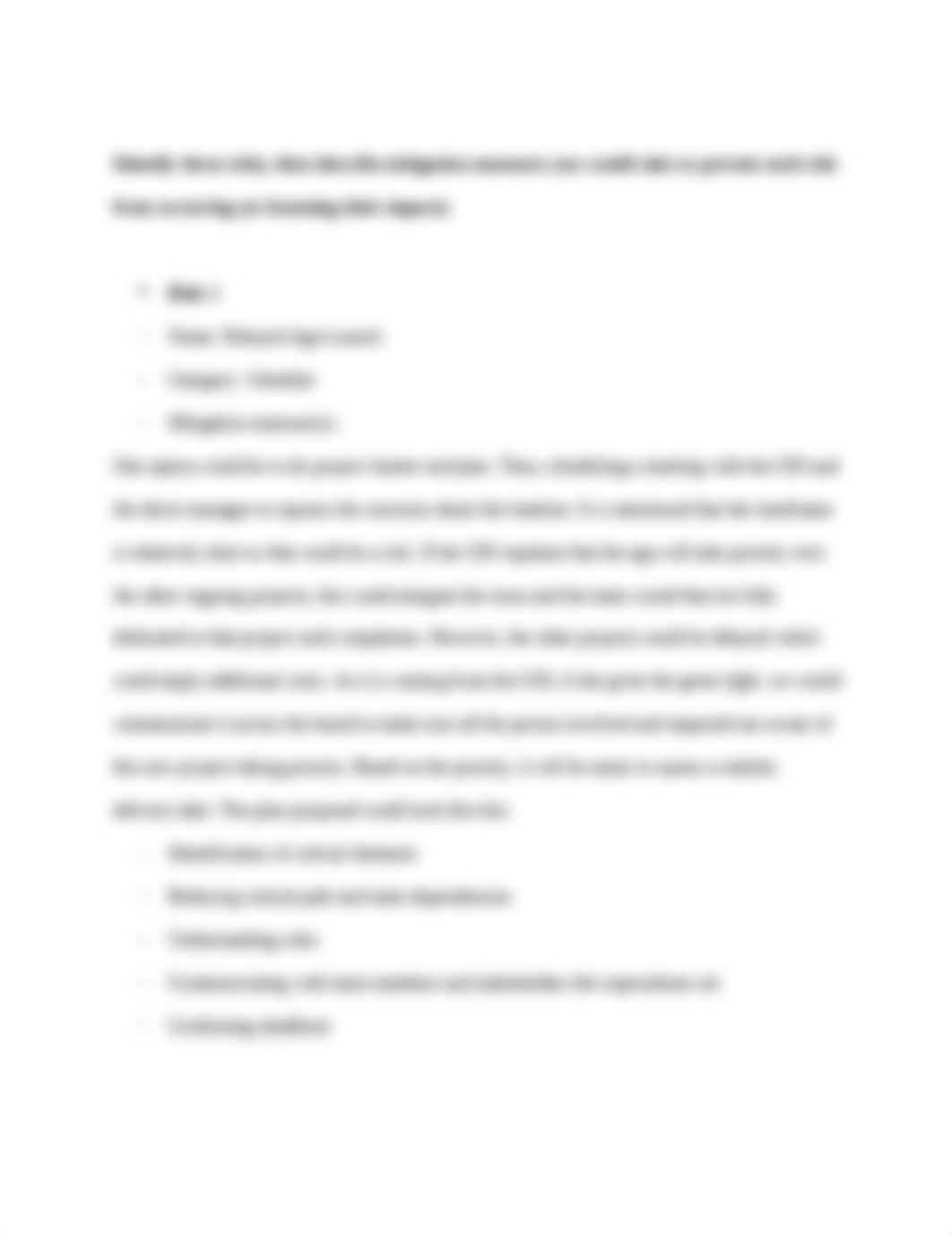 PMGT530 - Unit 6 - Create Risks and Mitigation Measures for a Project Scenario.docx_df31fn2j9ia_page1