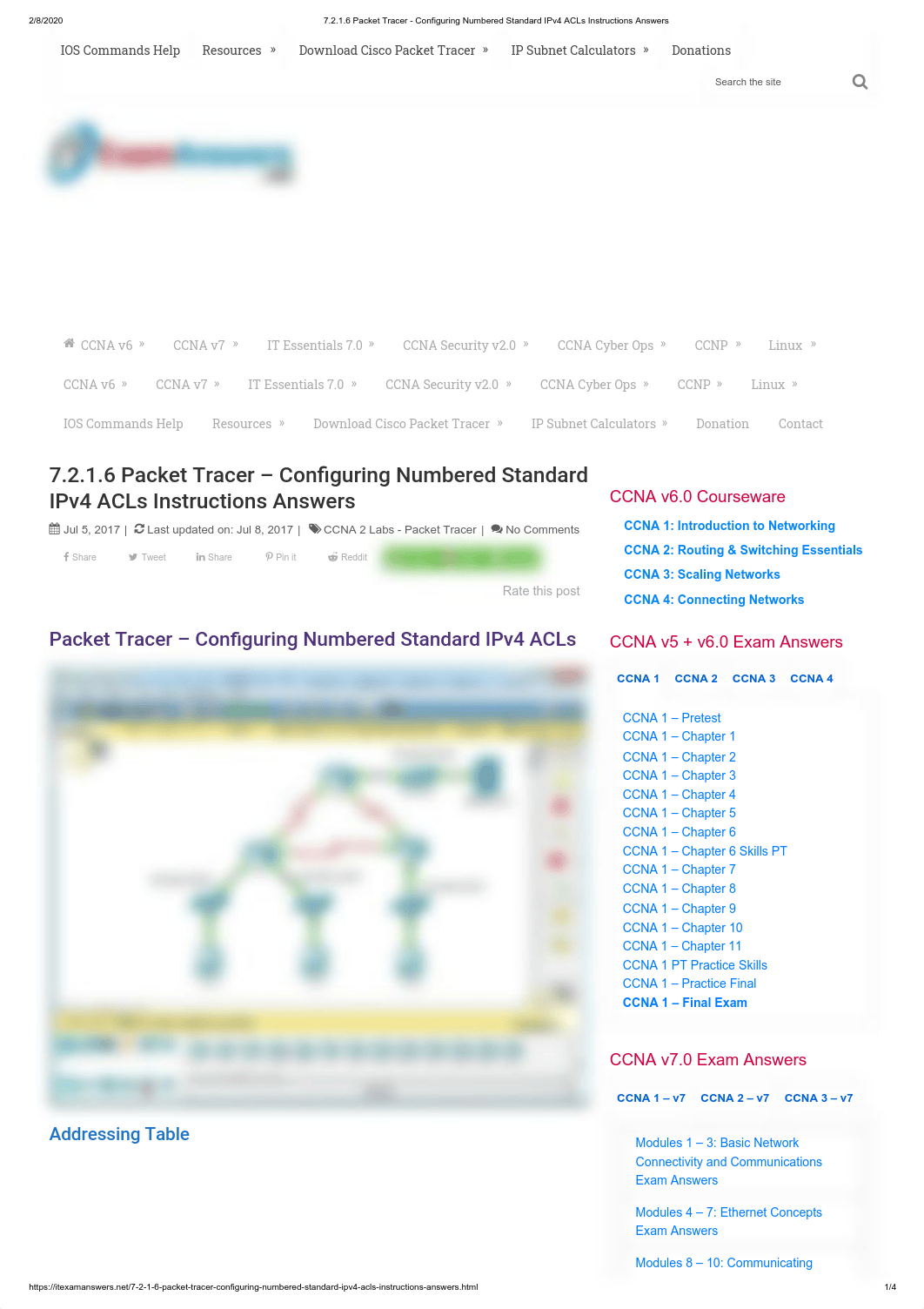 7.2.1.6 Packet Tracer - Configuring Numbered Standard IPv4 ACLs Instructions Answers.pdf_df36cbpf8io_page1