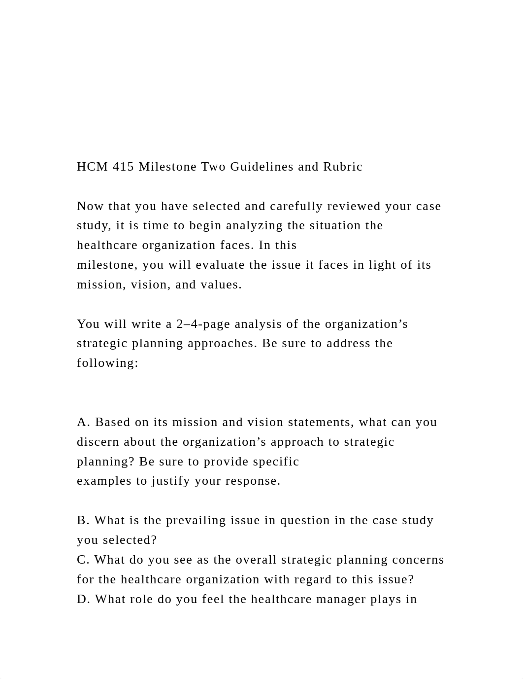 HCM 415 Milestone Two Guidelines and Rubric  Now that yo.docx_df3b6u241pw_page2