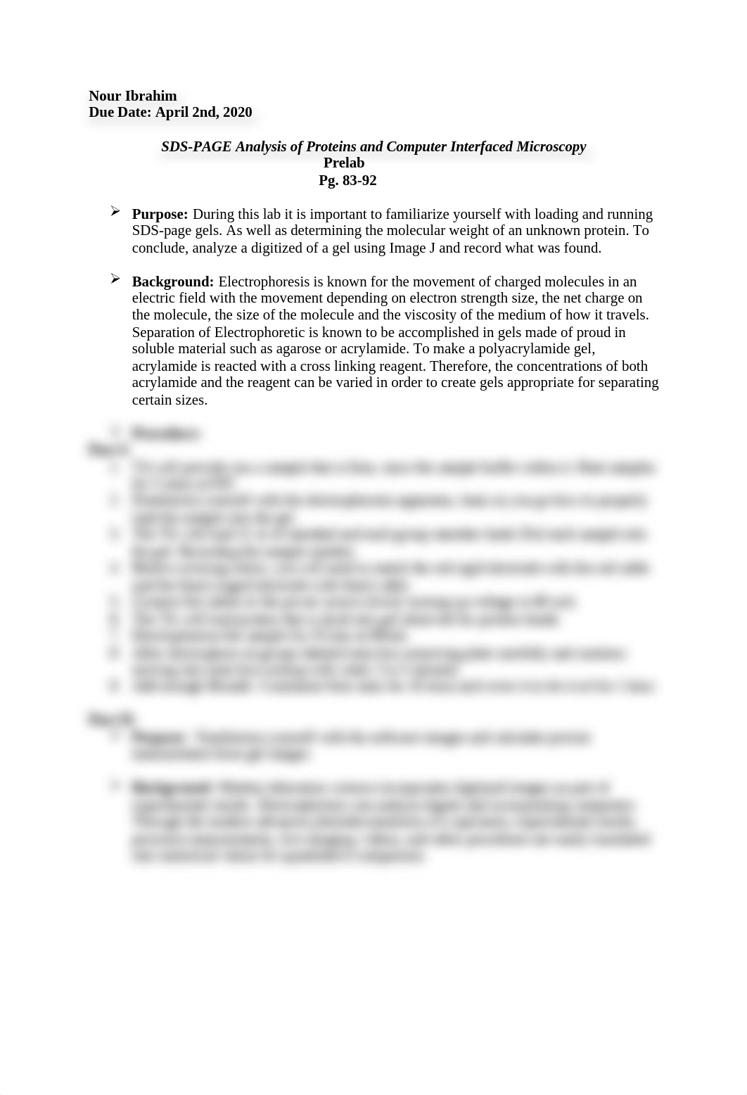 SDS-PAGE Analysis of Proteins and Computer Interfaced Microscopy .docx_df3fy9su5b8_page1