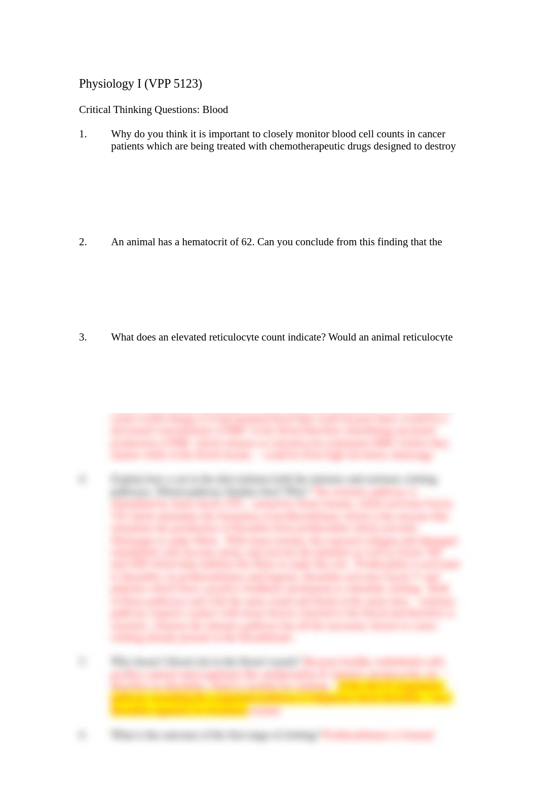 Physio 1 - Exam 2 - Critical Thinking Questions Blood Answers 2.doc_df3j9q3n1jh_page1