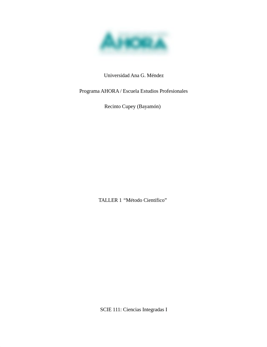 SCIE 111 Ciencias Integradas TALLER 1.docx_df3pg5v75qm_page1