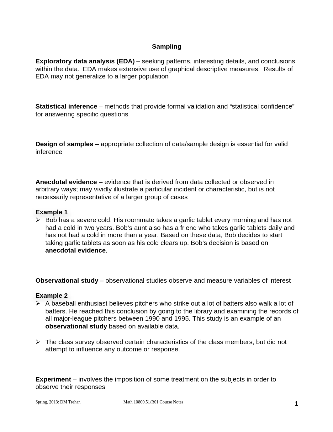 MATH 10800 Spring 2013 Course Notes Sampling and Probability Distributions_df3um96usl4_page1