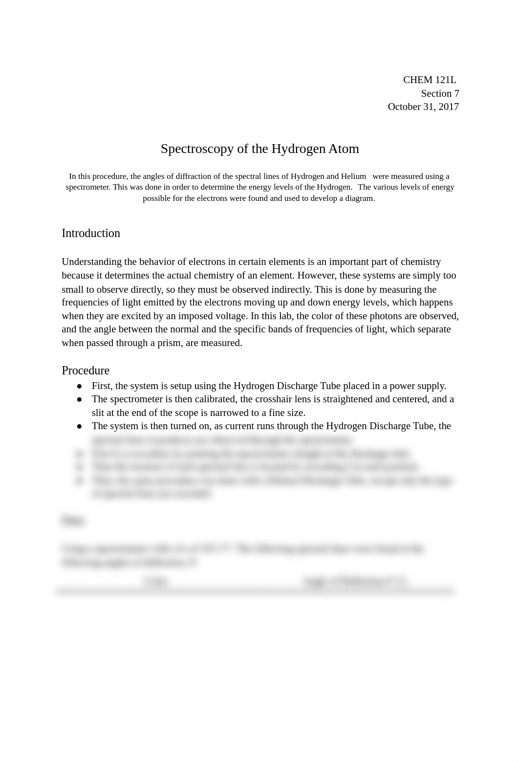 Chem 121L: Spectroscopy of the Hydrogen Atom_df3vndigmln_page1