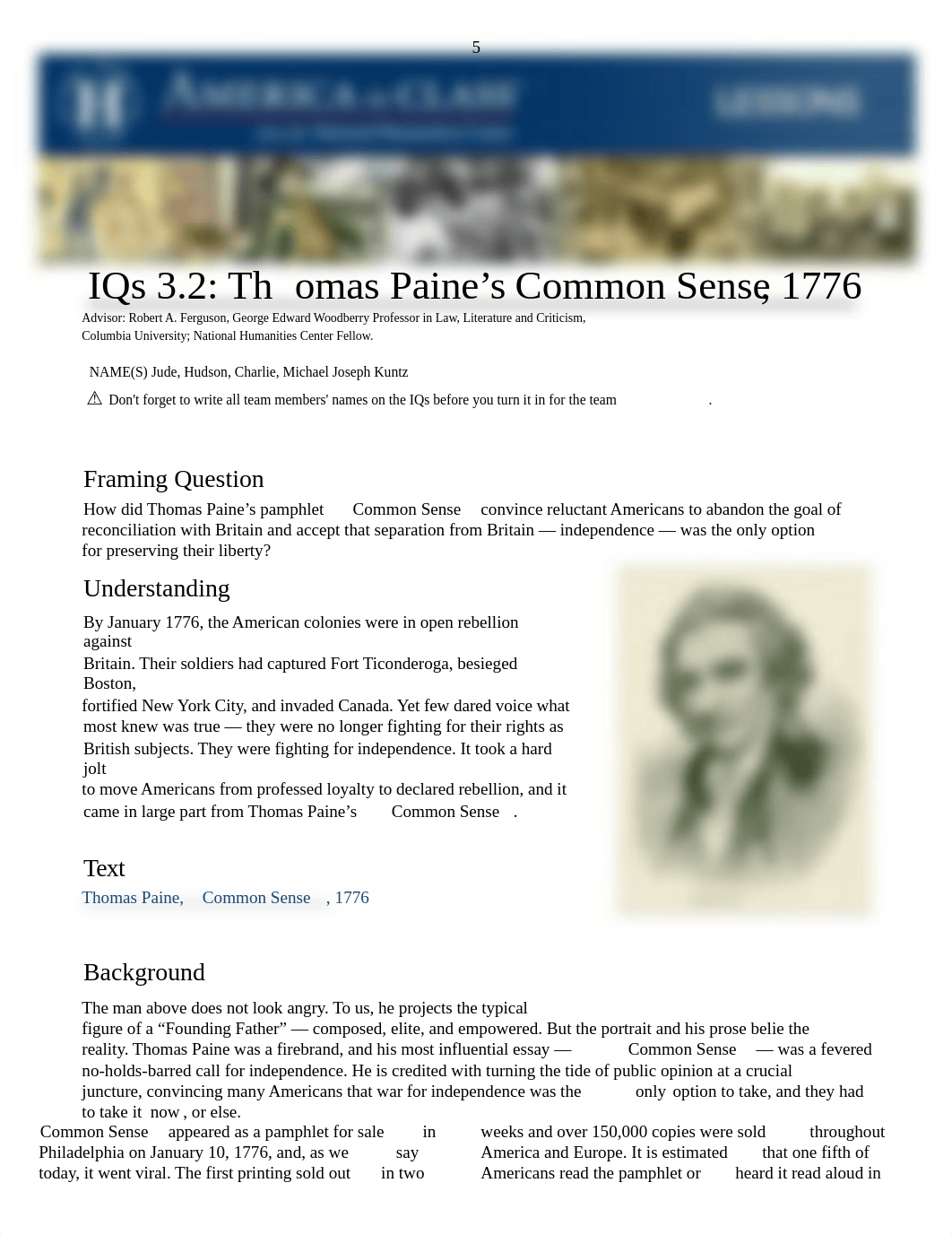 U3 L2 Thomas Paine's Common Sense.docx_df4g97h1gcd_page1