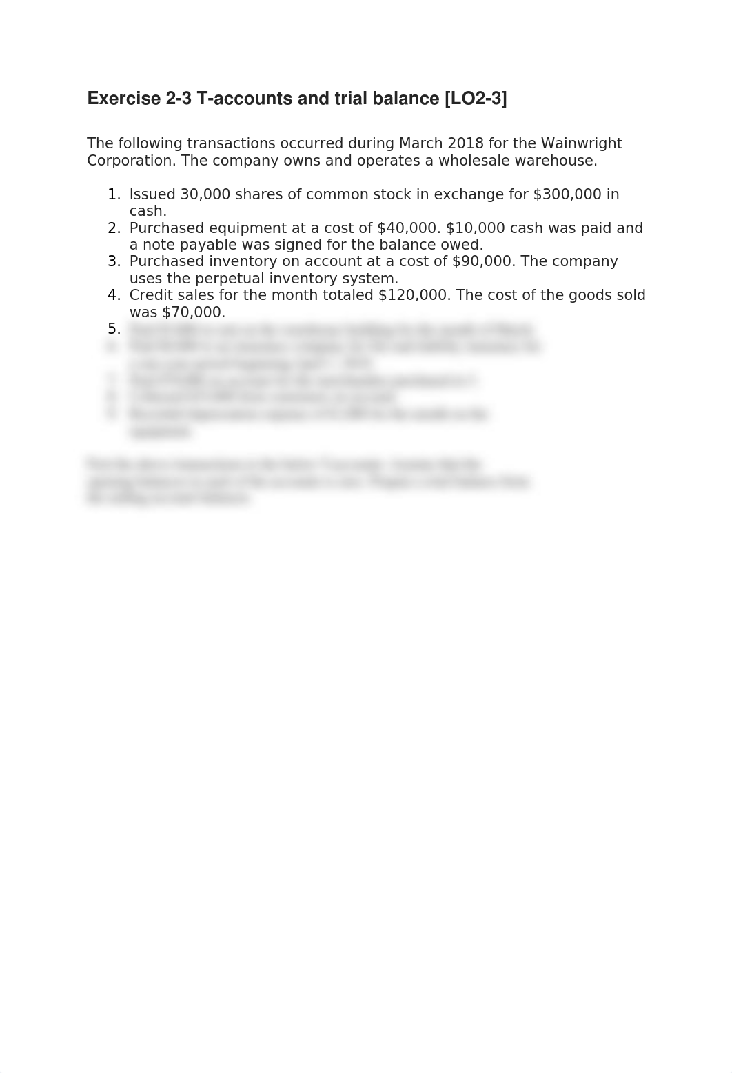 Exercise 2-3 T-accounts and trial balance .docx_df5o5v55rpm_page1