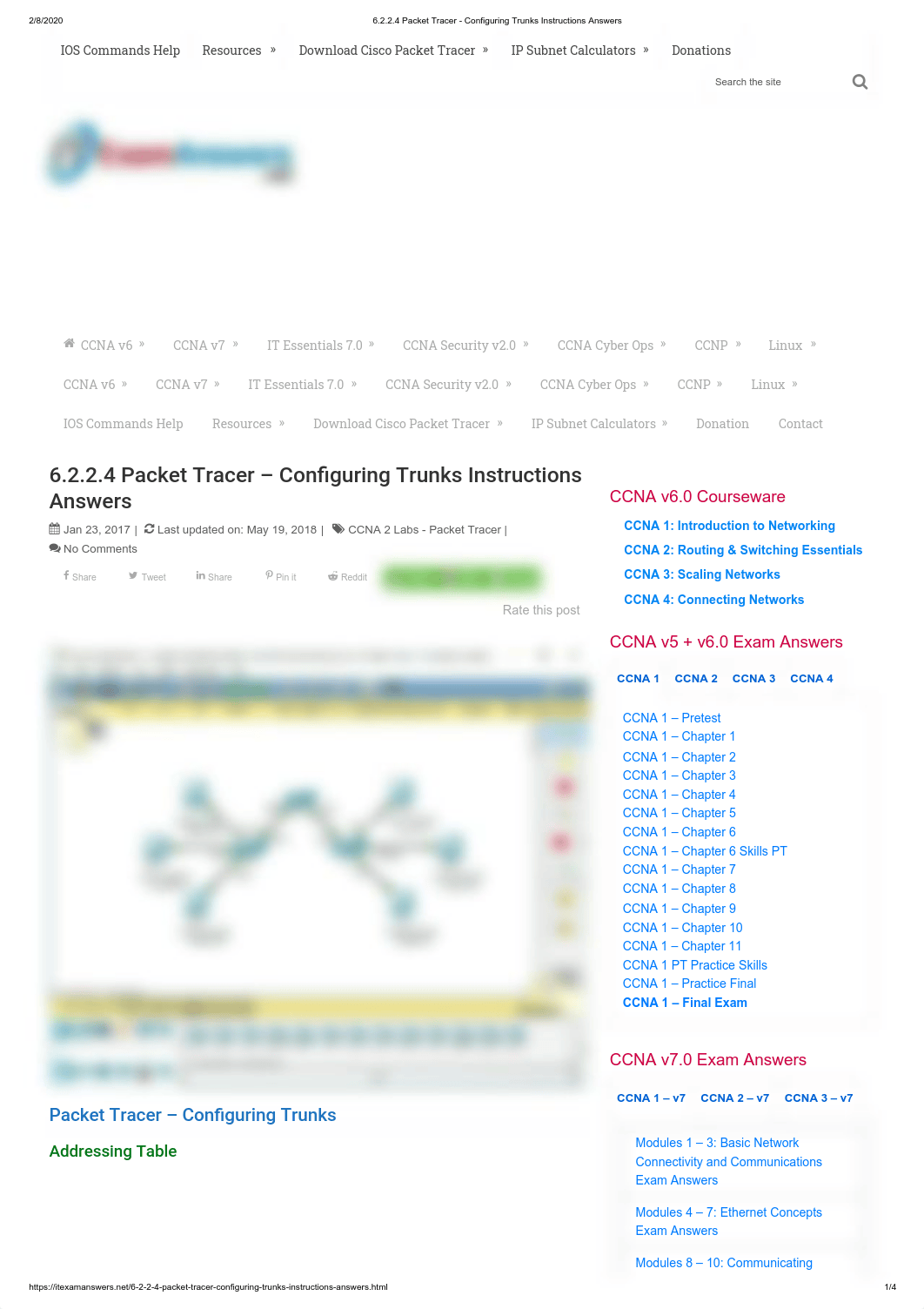 6.2.2.4 Packet Tracer - Configuring Trunks Instructions Answers.pdf_df5t6q1j831_page1