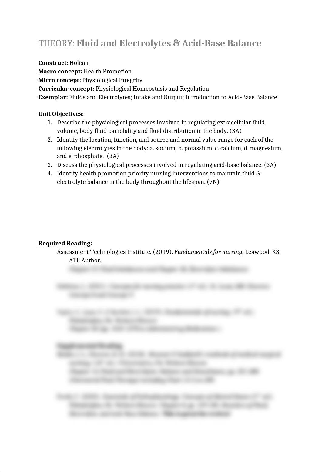 53 Wk 7 - 2 THEORY Fluid and Electrolytes & Acid-Base Balance Objectives LM.docx_df5xl388z8g_page1