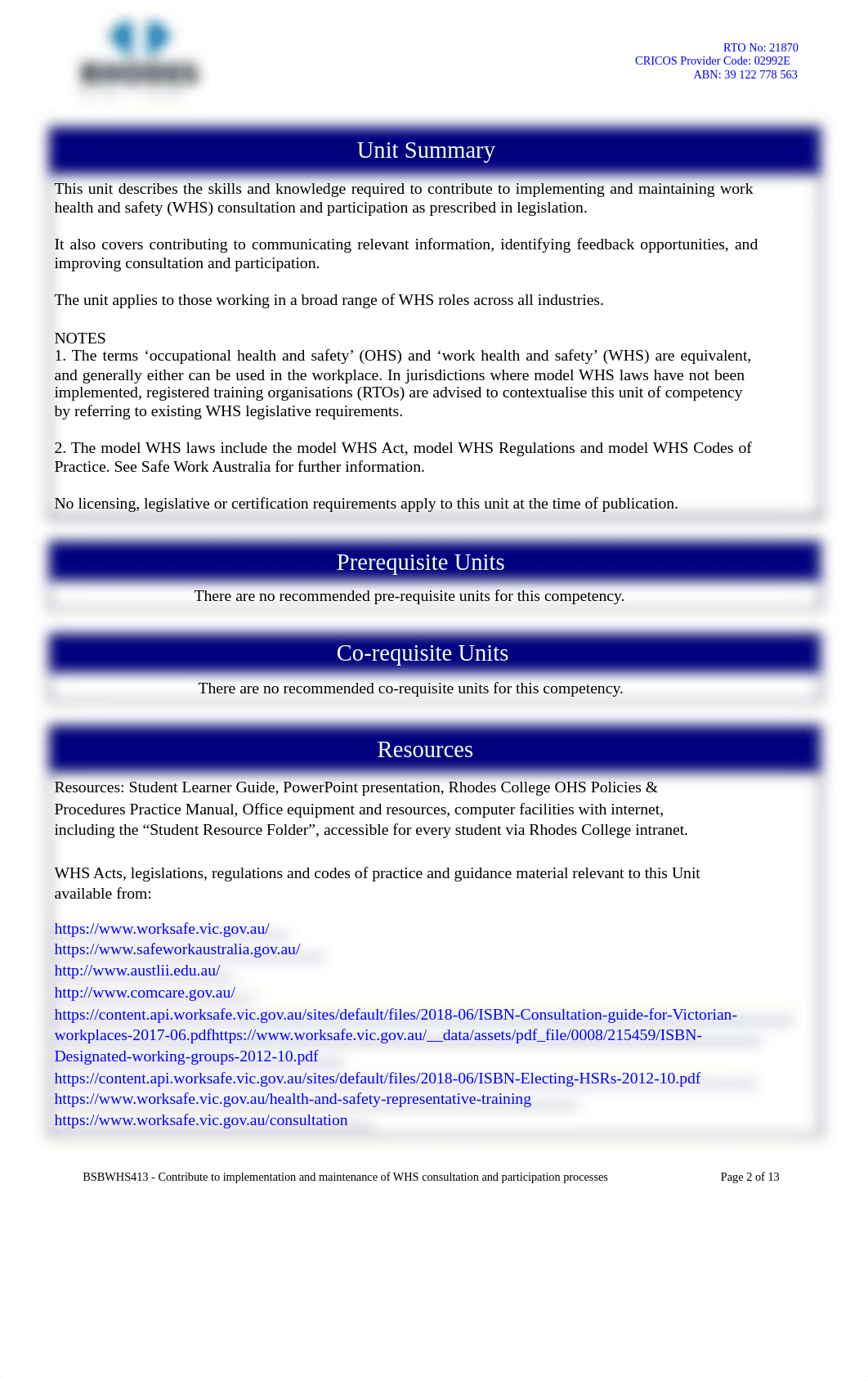 SATool - BSBWHS413 - Contribute to implementation and maintenance of WHS consultation - v Mar 2021.p_df6iwr0ghfg_page2