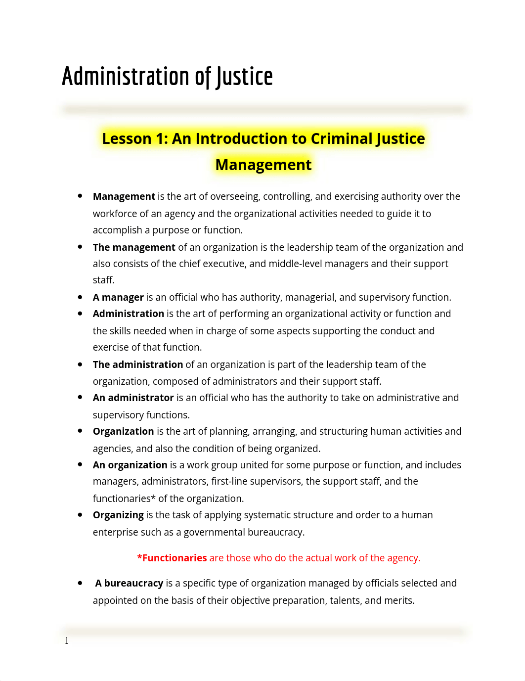 Administration of Justice_ Exam 1 Ch 1-4 Review.pdf_df6zkekljks_page1